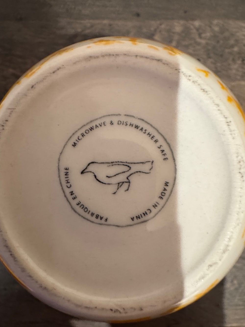 Anthropologie Homegrown Monogram “P” Mug - Retired Style - Yellow Flora Toile - Picture 4 of 4